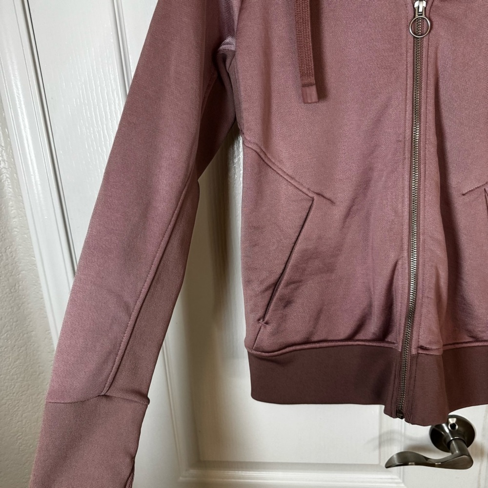 Athleta Mauve Sherpa Lined Zip-Up Jacket - Picture 4 of 6